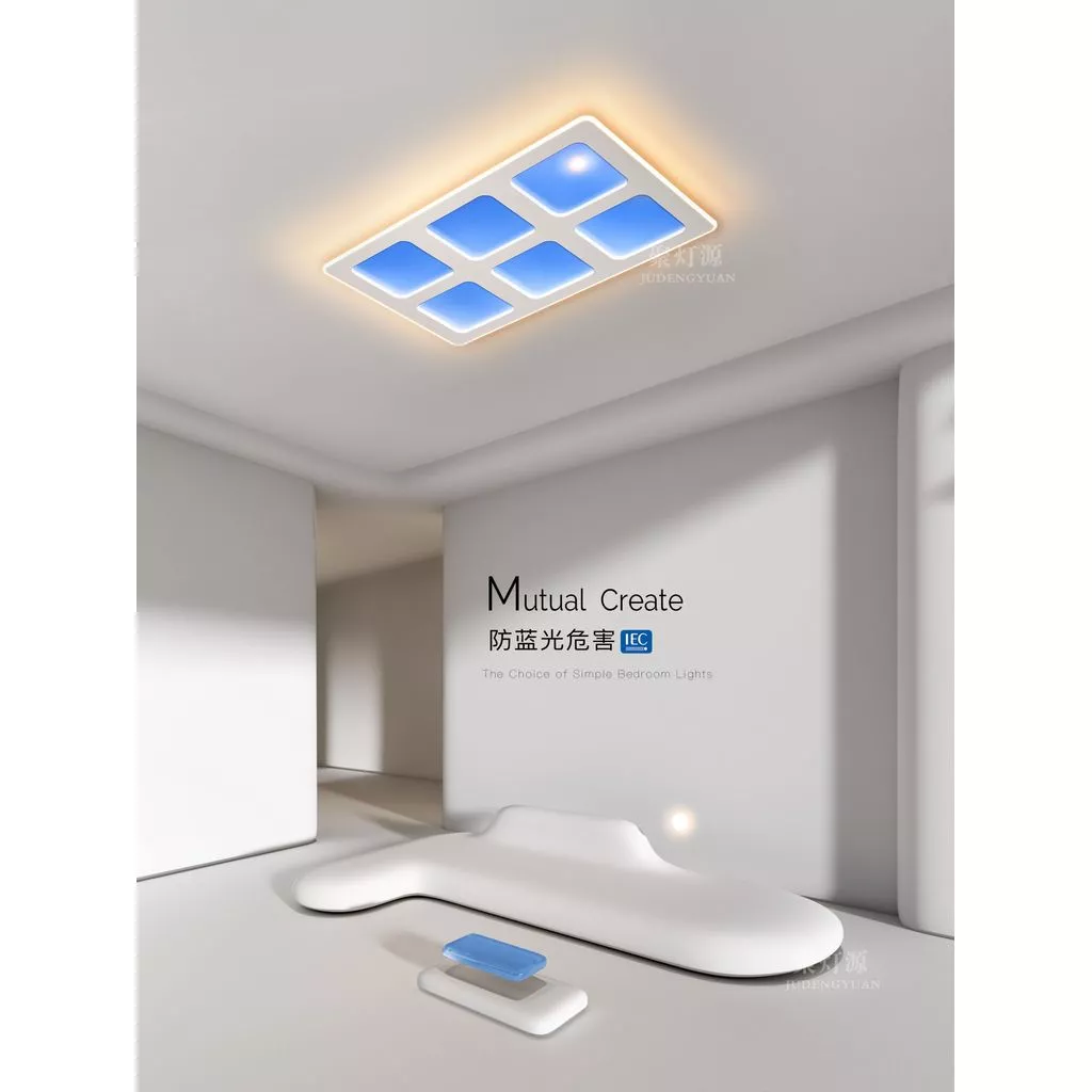 โคมไฟหลักสไตล์ใหม่ โคมไฟเพดานอัจฉริยะ Full Spectrum Skylight โคมไฟร้านอาหารโคมไฟ