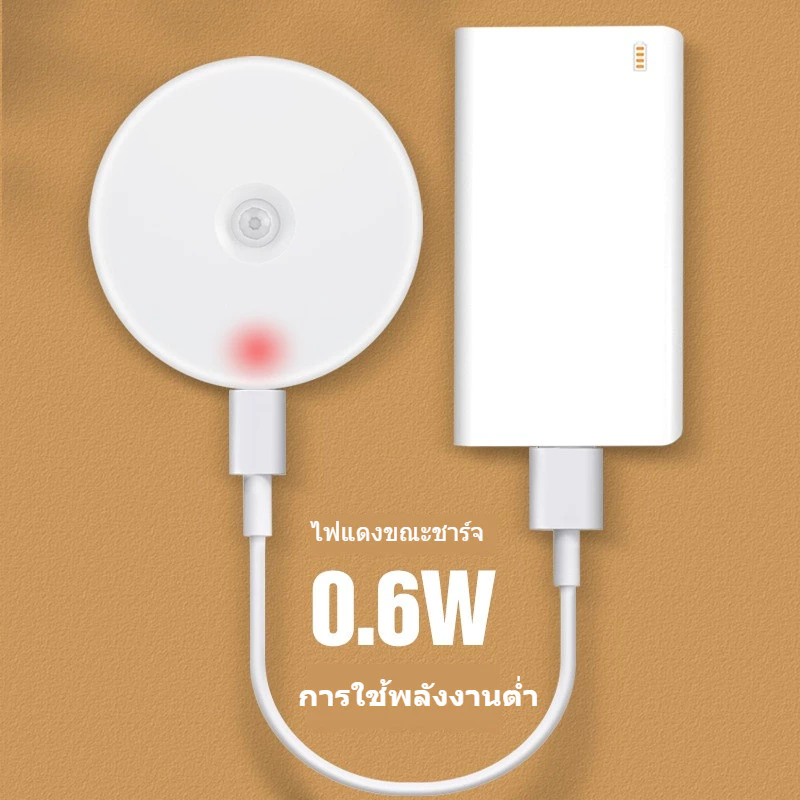 เซ็นเซอร์อัจฉริยะร่างกายมนุษย์ LED สวิตช์ชาร์จ ไฟกลางคืนสองสี