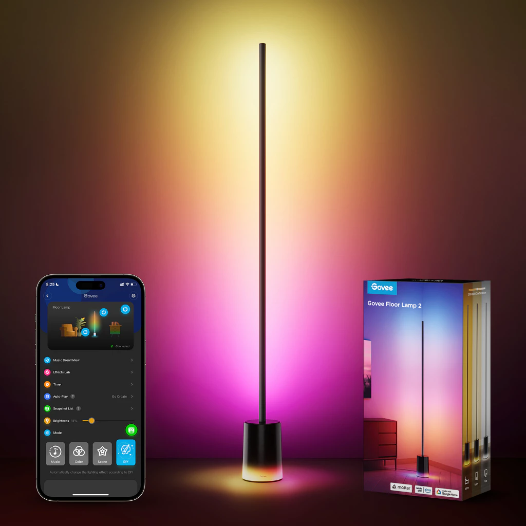 Govee Floor Lamp RGBIC Matter Smart Wi-Fi | โคมไฟตั้งพื้นอัจฉริยะ ปรับสีได้ รองรับ Apple Home Alexa Google