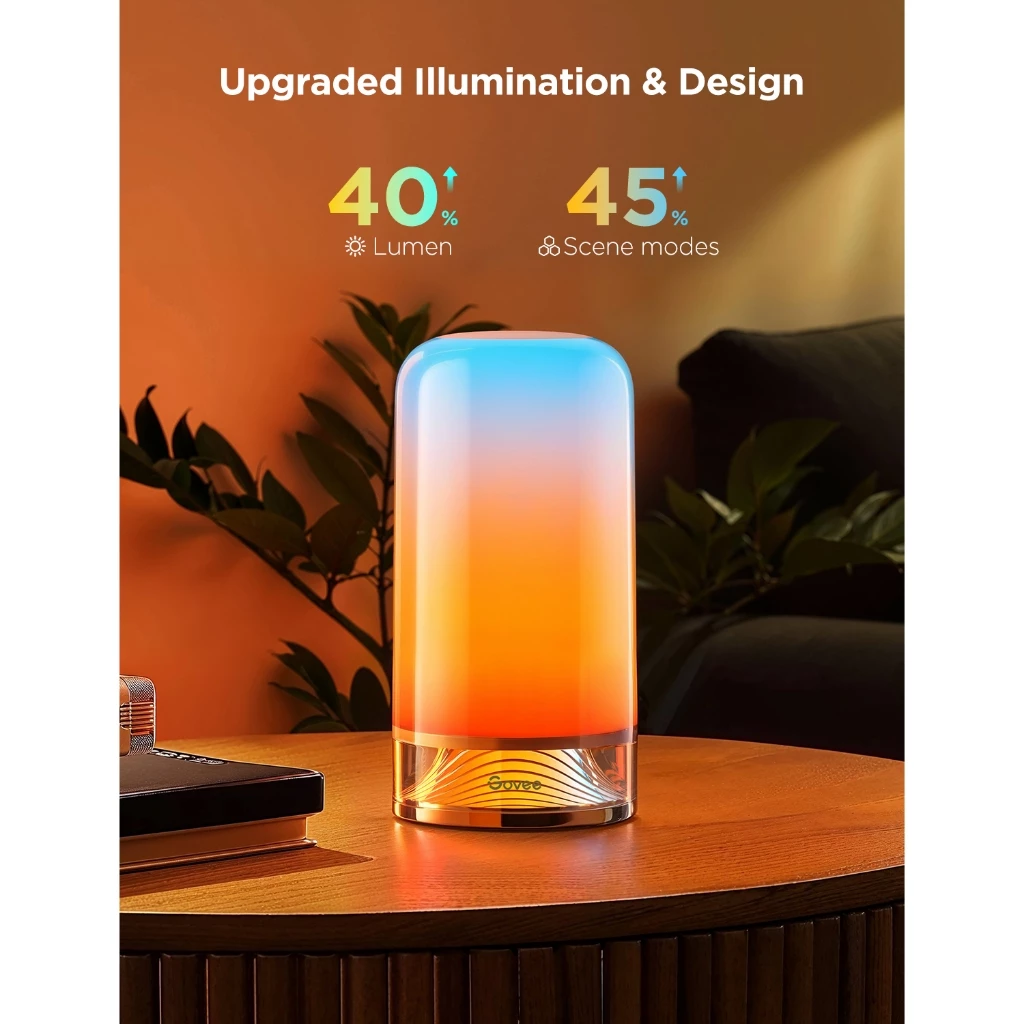Govee Table Lamp 2 RGBICW Smart Wi-Fi + Bluetooth | โคมไฟตั้งโต๊ะอัจฉริยะ ปรับสีได้ รองรับ Alexa Google