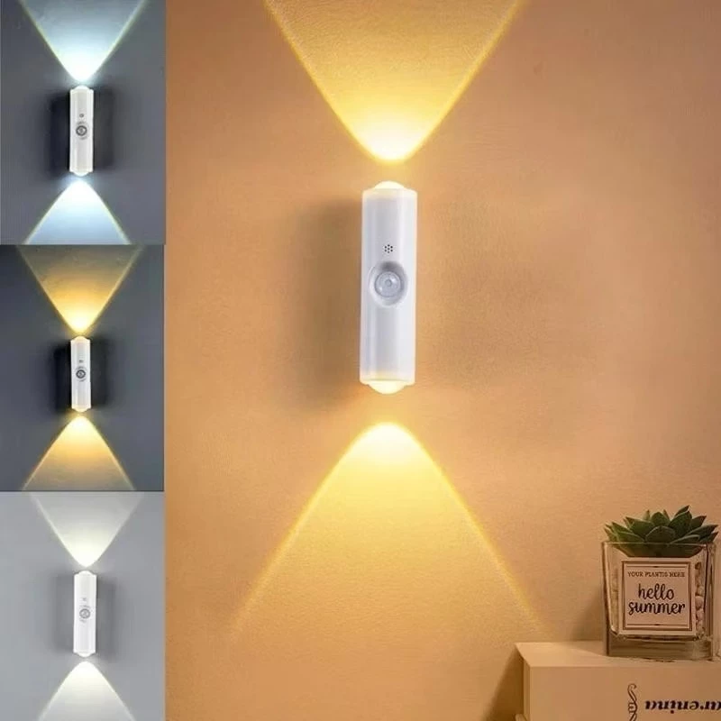 CF HOME ไฟกลางคืนเซ็นเซอร์อัจฉริยะ ไฟ LED ไฟชาร์จ ไฟเหนี่ยวนำโคมไฟ การควบคุมอัตโนมัติ